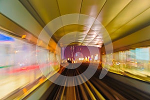 Abstraction metro subway tracks blur