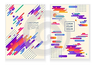 Abstraction of a modern style from various rounded figures. Actual color palette. For printing printing, banners or design element