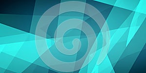 Abstraction of triangular turquoise and green shapes, background illustration for design.