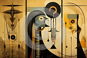 Abstraction using symbols of Egyptian mythology photo