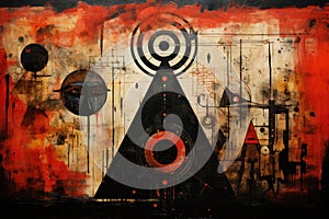 Abstraction using symbols of Egyptian mythology photo