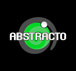 `Abstracto` a abstract name company logo. Abstracto logo with green dot photo