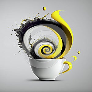 Abstrak objek in colour background