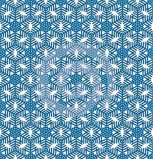 Abstrcat geometric line arabic texture. Snow crystal seamless pa