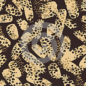 Abstrct animal print. Vector seamless background. Design template