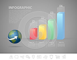 Abstrct business infographic template