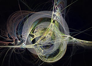 Abstrct Digital Artwork. Technologies of fractal graphics.