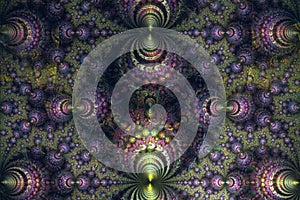 Abstrct Digital Artwork. Technologies of fractal graphics.