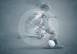 Abstrct soccer player photo