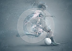 Abstrct soccer player