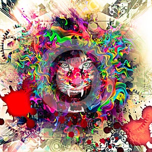 Abstrect tiger face