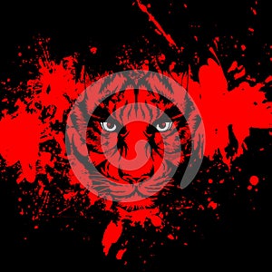 Abstrect tiger face