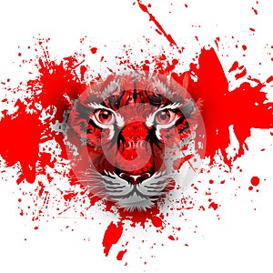 Abstrect tiger face