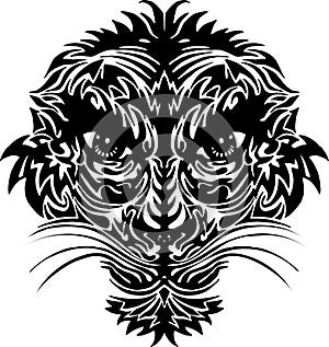 Abstrect tiger face