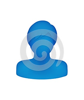 Abstruct faceless human portrait illustration