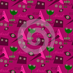 Absurd concept seamless pattern