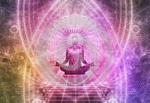 Meditation Abstract Spiritualism Yoga Concept photo