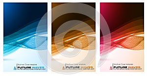 Abtract waves background for brochures and flyers design photo