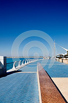 Abu Dhabi Corniche is flanked by a beautiful prome