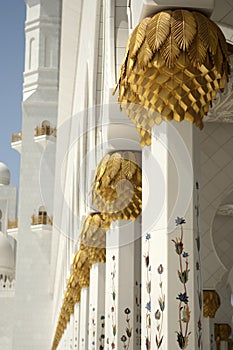 Abu Dhabi Dubai Pillars at Sheikh Zayed Mosque