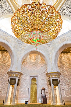 Abu Dhabi Sheikh Zayed Grand Mosque, beautiful interior