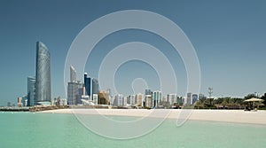 Abu Dhabi Skyline and Beach