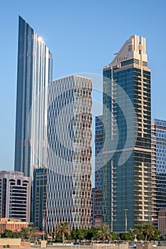 Abu Dhabi skyline vertical