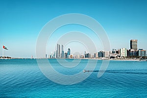 Abu Dhabi skyline waterfront