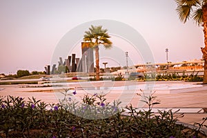 Abu Dhabi, United Arab Emirates - November 26,2020: image of Wahat Al Karama Oasis of Dignity permanent memorial for its martyrs