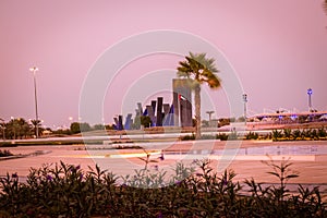 Abu Dhabi, United Arab Emirates - November 26,2020: image of Wahat Al Karama Oasis of Dignity permanent memorial for its martyrs