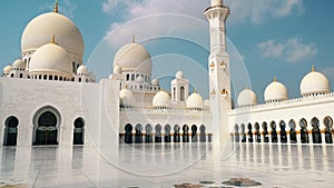 Abu Dhabi, United Arab Emirates. Sheikh Zayed Bin Sultan Al Nahyan Mosque.