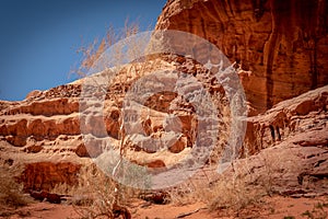 Abu Khashaba canyon at Wadi Rum desert in Jordan