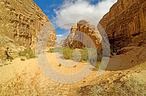 Abu Khashaba Canyon, Wadi Rum desert, Jordan