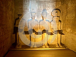 Abu Simbel central chamber around Sun festival