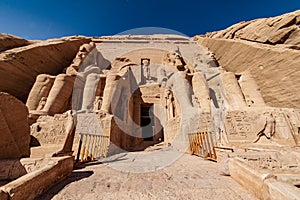 Abu Simbel is the most well known temple in Egypt and is was built by Ramesses II or Ramesses the Great