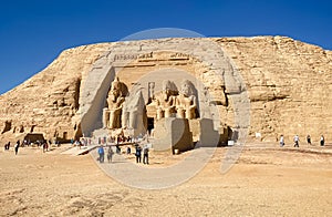 Abu Simbel, a rock in Nubia, two ancient Egyptian temples, the time of Ramses II