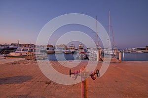 Abu Tig Marina in El Gouna, Hurghada, Red Sea Governorate, Egypt sunset view