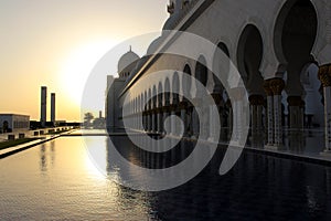 Abudabi, United Arab Emirates. Nice view of the mosque