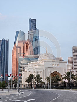 Abudhabi palace and skyscrapers