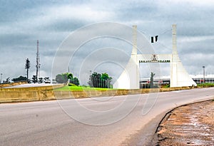 Abuja, NIGERIA - November 2, 2017: Abuja City Gate Monument