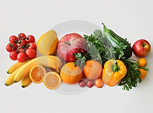 Abundance of Fresh Produce A Colorful Assortment of Fruits and Vegetables. Generative AI