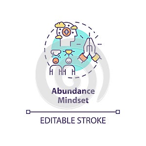 Abundance mindset concept icon