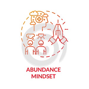 Abundance mindset concept icon