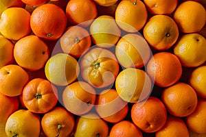 Abundant bunch of vibrant orange fruits arranged attractively