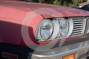 An abundant classic BMW headlight details