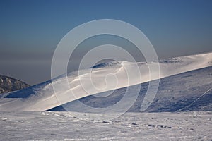 Abundant snow on the mountains