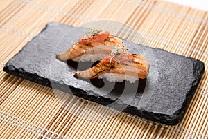 Aburi Salmon (Torched Salmon) Sushi