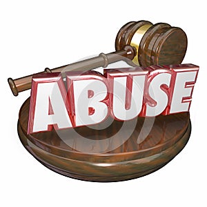Abuse 3d Word Judge Justice Gavel Criminal Court Case
