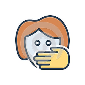 Color illustration icon for Abuse, scold and rebuke photo