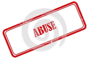 abuse stamp on white